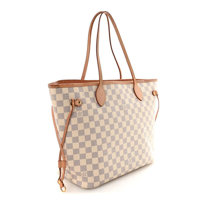 Damier Azur Neo Neverfull MM Rose Ballerine