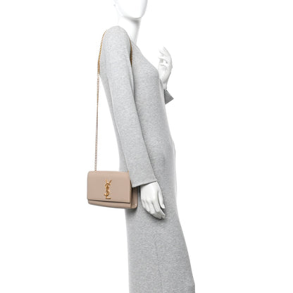 Grain De Poudre Small Monogram Kate Satchel Dark Beige