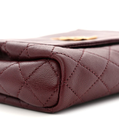 Lambskin Quilted Monogram Mini Nolita Hot Wine
