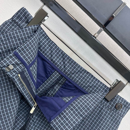 Miu Mini Skort Navy Blue Polyester Blend 349767