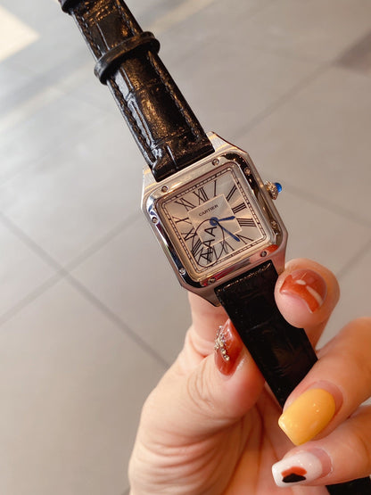 SANTOS DE CARTIE QUARTZ 28MM STEEL CASE
