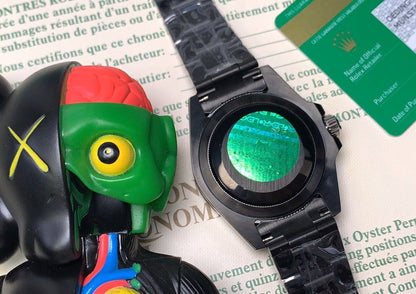 SUBMARINER DATE 40 CUSTOM ALL BLACK HAND ENGRAVED
