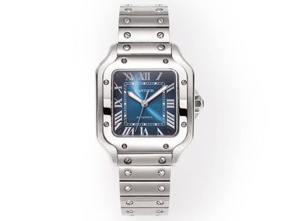 SANTOS LADY 35.1MM STEEL CASE BLUE DIAL