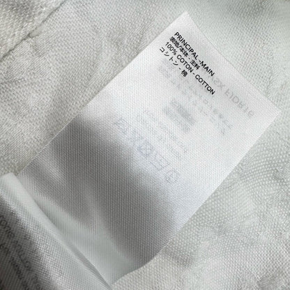 LV25 Embossed Denim Scarf Jacket White Grey Cotton 291766