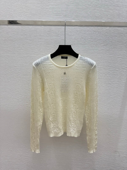 CC 25 Crew Neck Knit Long Sleeve Sweater Wool