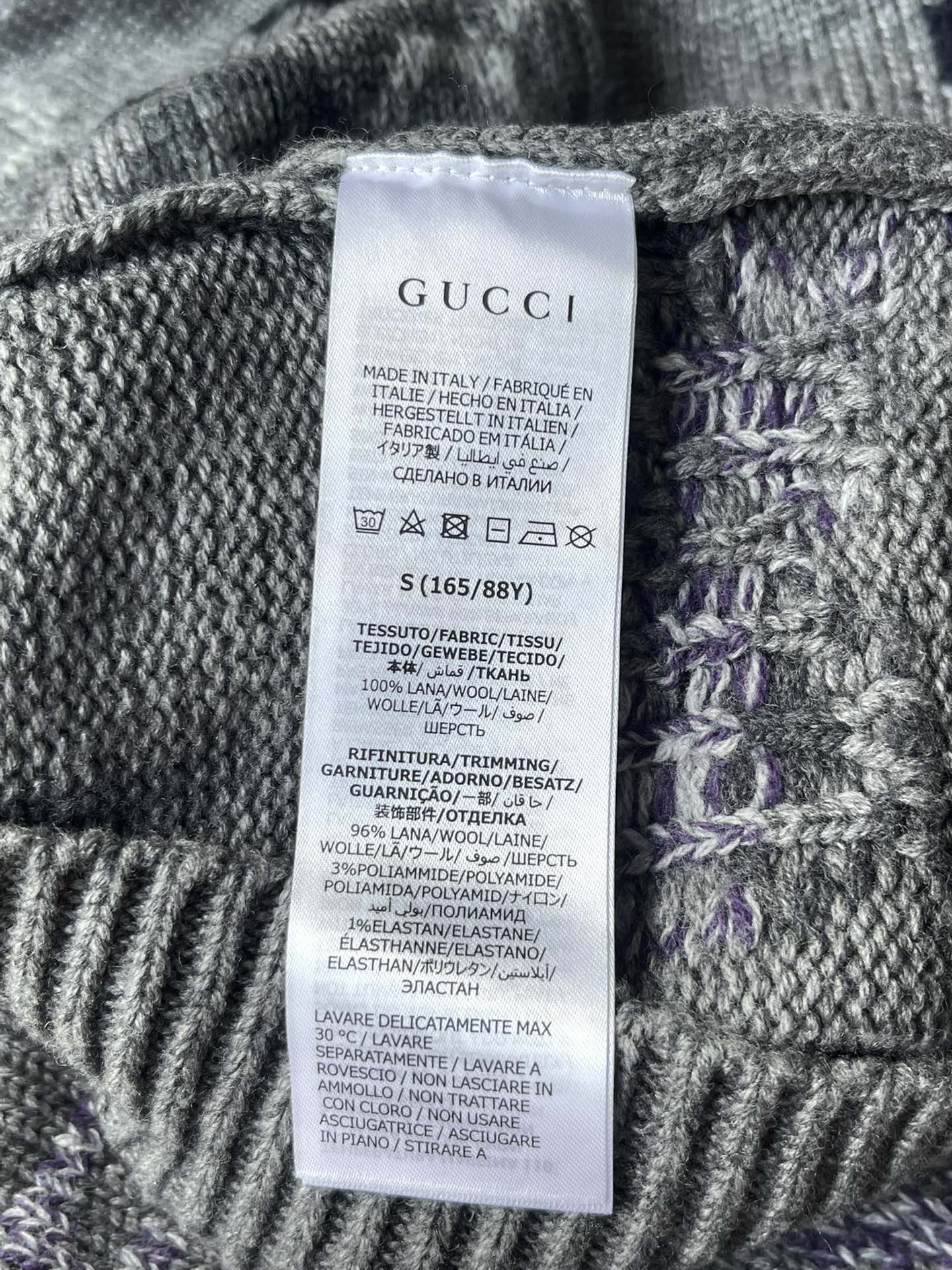 Gucci 25FW Double G Gradient All-Over Print Knit Cardigan 109548