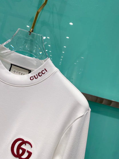 Gucci 25 Velvet Micro-Plush Half-Turtleneck Bottoming Shirt 106329