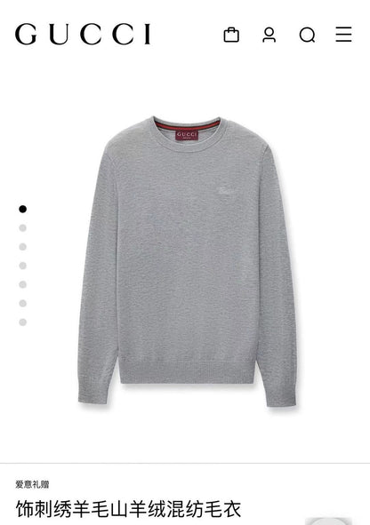 Gucci 25 Lightweight Sweater Gray Wool 106307