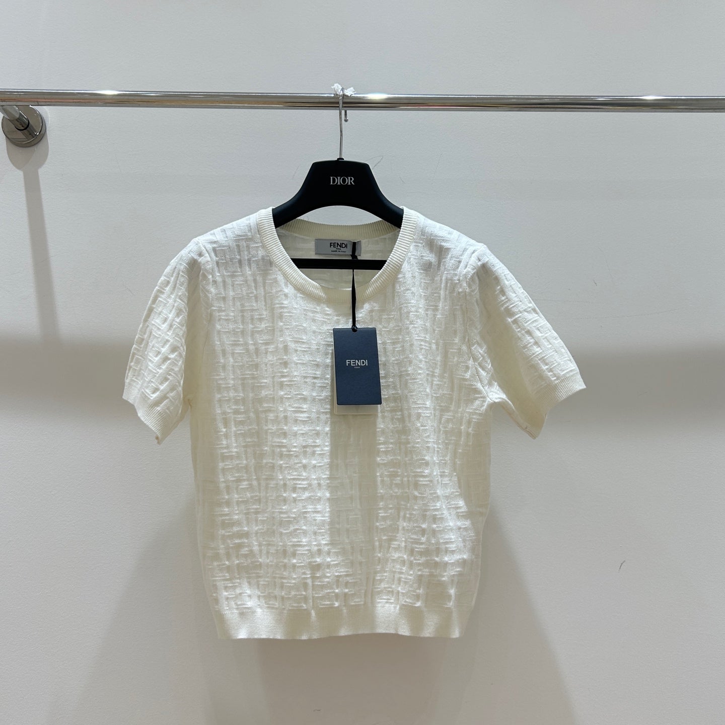 Fendi Letter Jacquard Viscose Short-Sleeves T-shirt