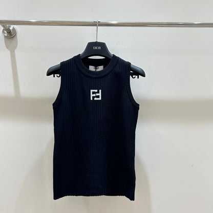 Fendi 25 Pit Stripe Knit Vest Viscose