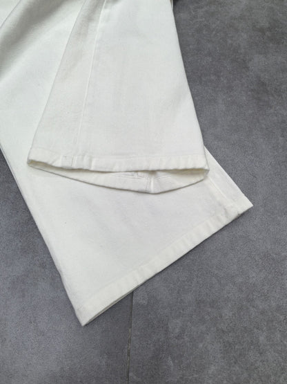 CC Faux Two-Piece Denim Trousers With Trims