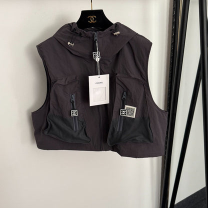 Chanel Sleeveless Hooded Workwear Vest