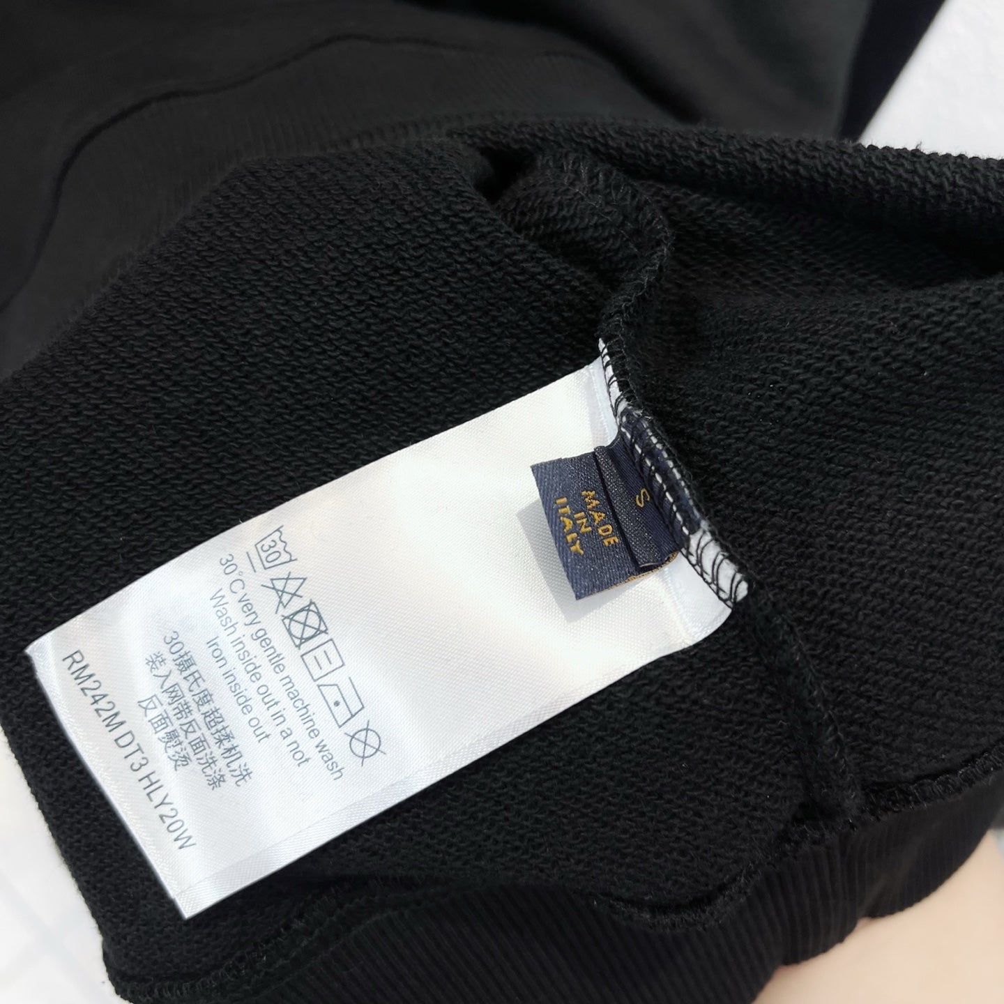 LV Crew Neck Sweatshirt with Embroidered Logo Lettering 493380