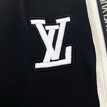 LV Straight Leg Pants with Small Logo Embroidery and Side Webbing 493365