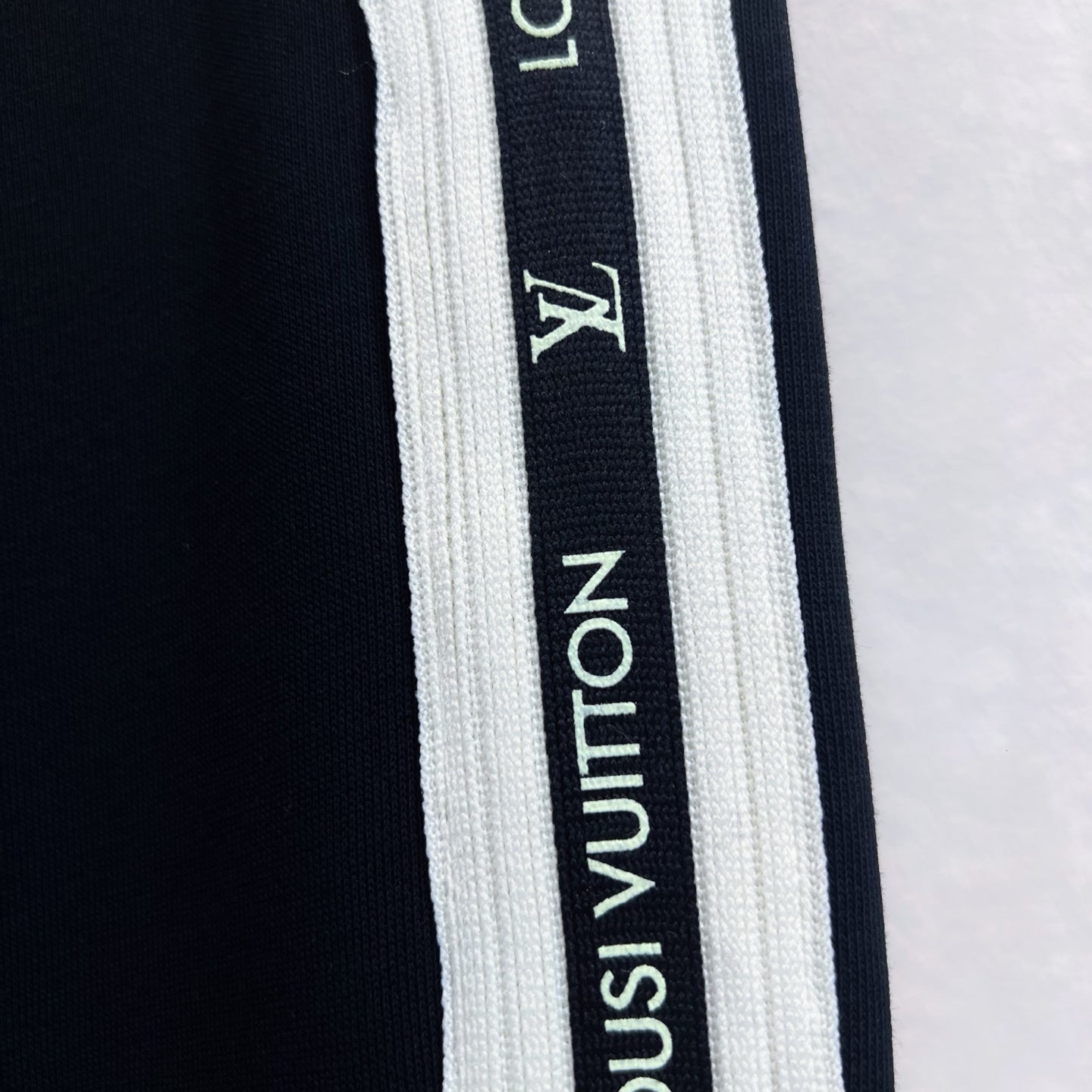 LV Straight Leg Pants with Small Logo Embroidery and Side Webbing 493365