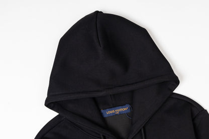 LV Alloy Logo Hooded Zip-Up Jacket 493326