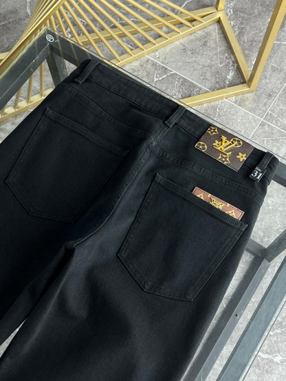 LV Fleece-lined and Thickened Jeans 492709