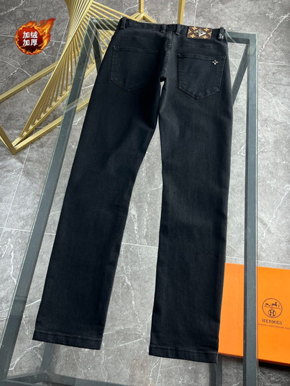 LV Fleece-lined and Thickened Jeans 492708