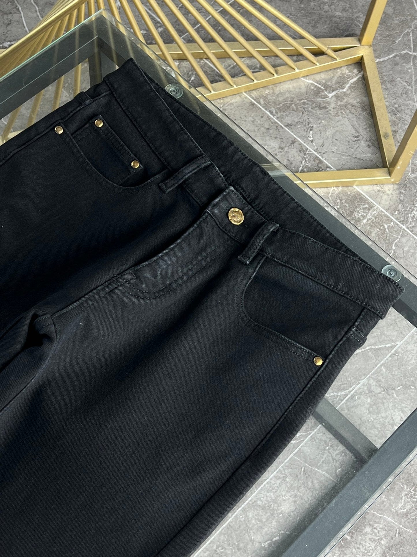 LV Fleece-lined and Thickened Jeans 492700