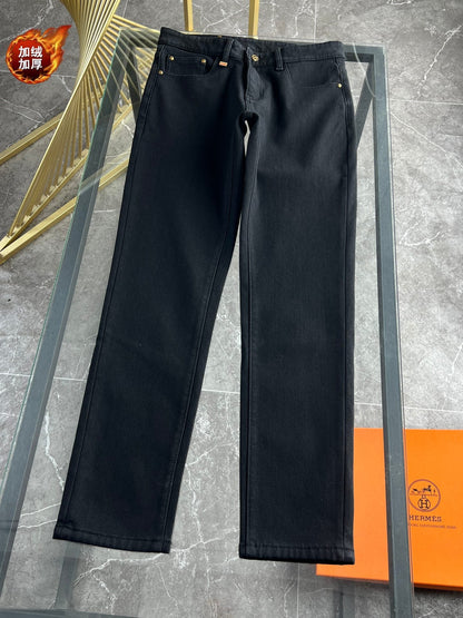 LV Fleece-lined and Thickened Jeans 492691