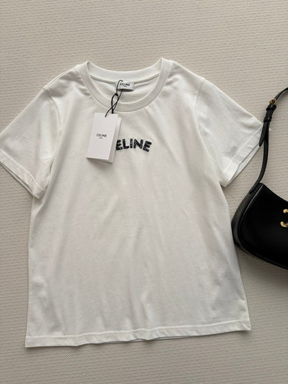 Chanel 26SS Short-Sleeve T-Shirt with Logo White in Cotton 892730