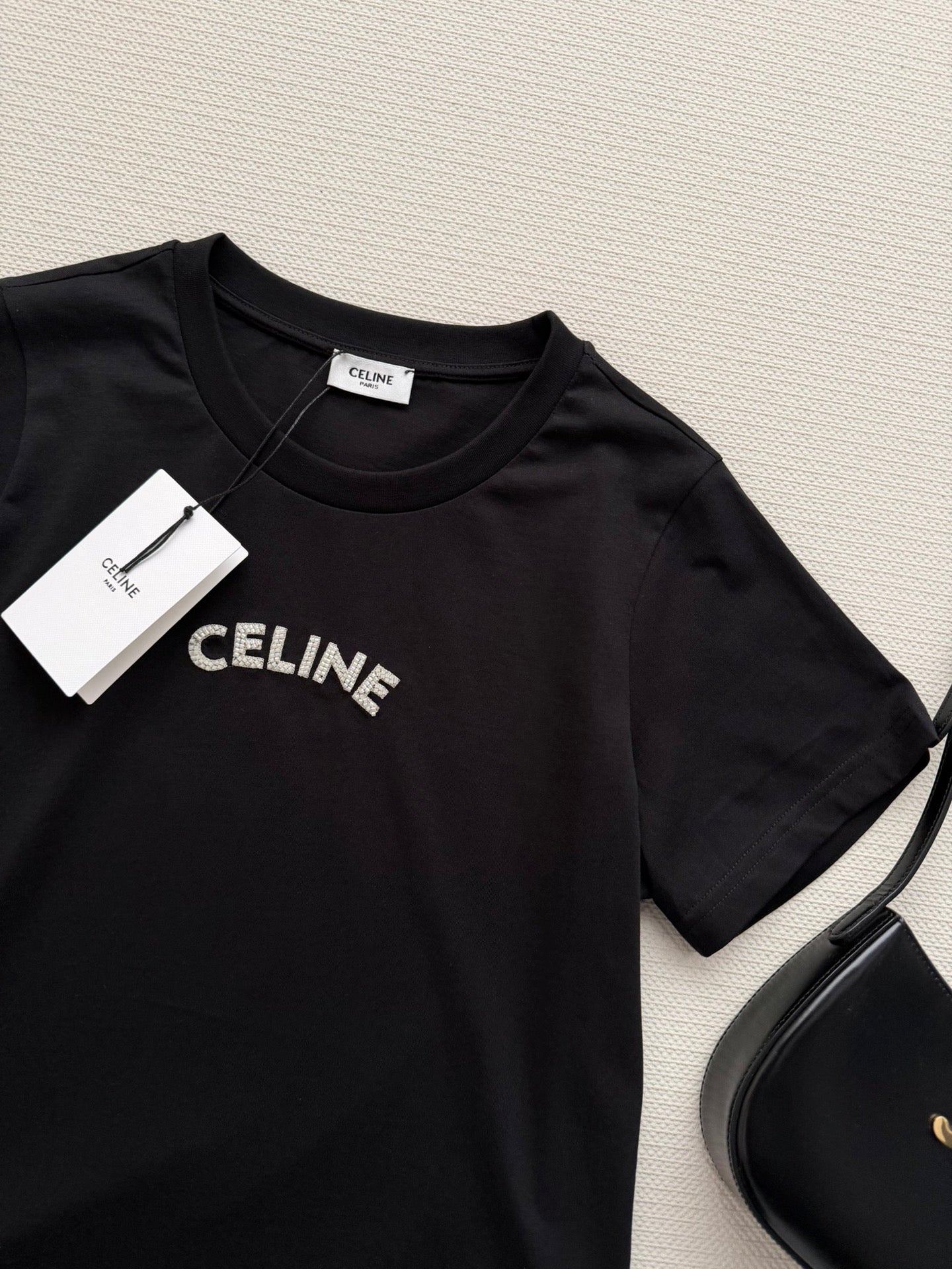 Chanel 26SS Short-Sleeve T-Shirt with Logo Black in Cotton 892729