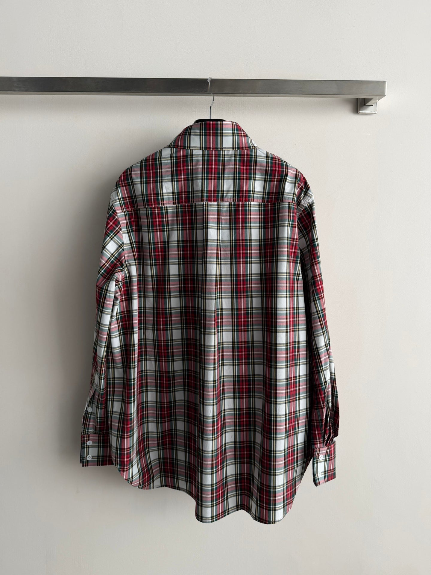 Celine 26SS  Plaid Shirt Red in Cotton 872705