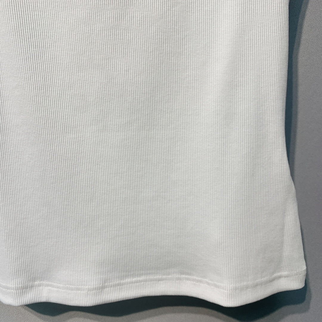 Celine 26SS Embroidered Vest White in Cotton 106791
