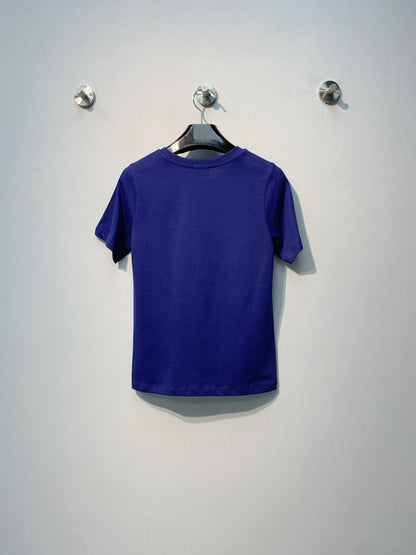 Celine 26SS  Blue Short-Sleeve T-Shirt in Cotton 101586