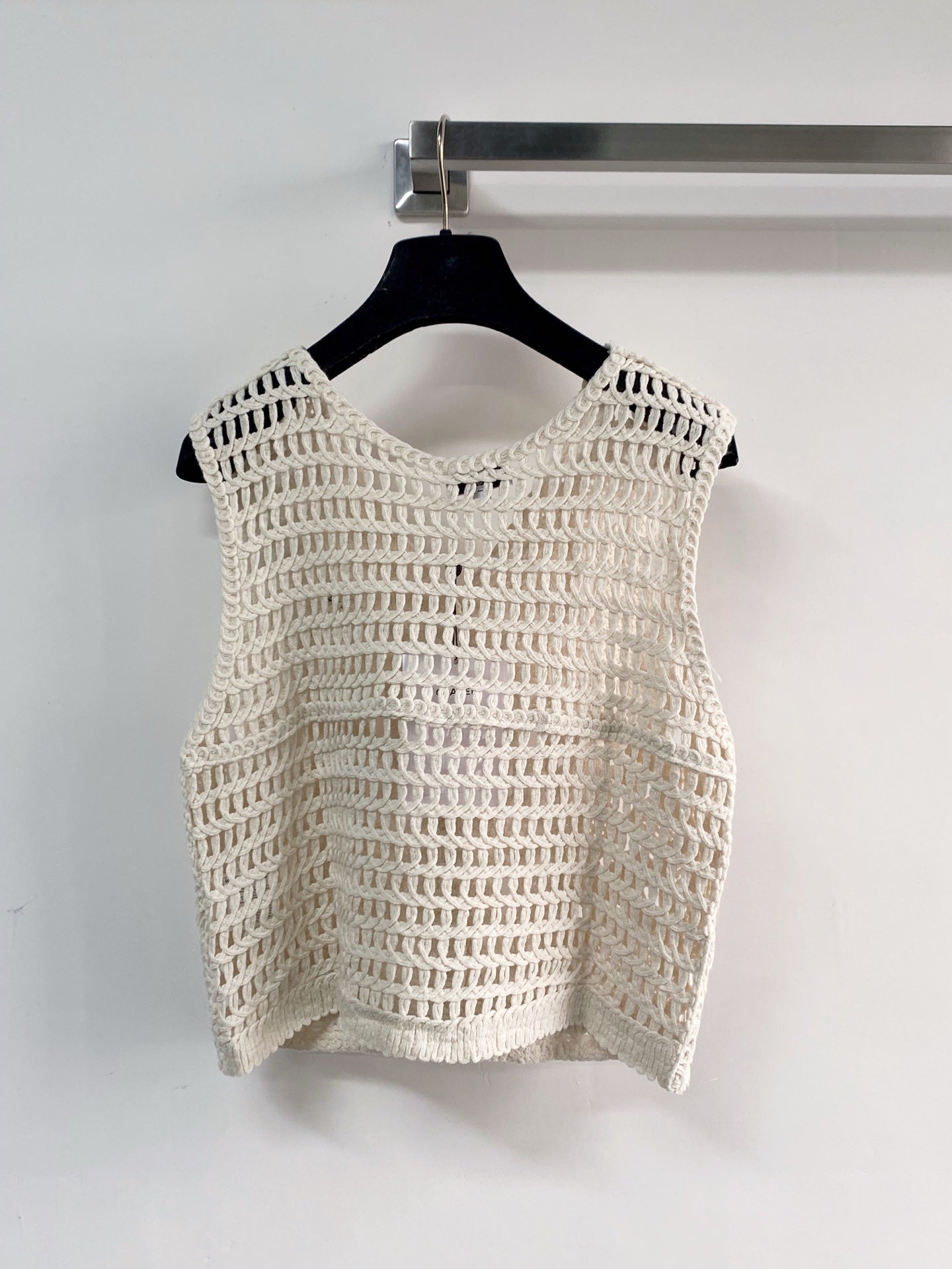 Chanel Two-Tone Vest Off-White in Cotton 125489