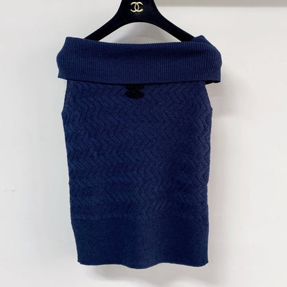 Chanel Vest Navy Blue in Wool 125461