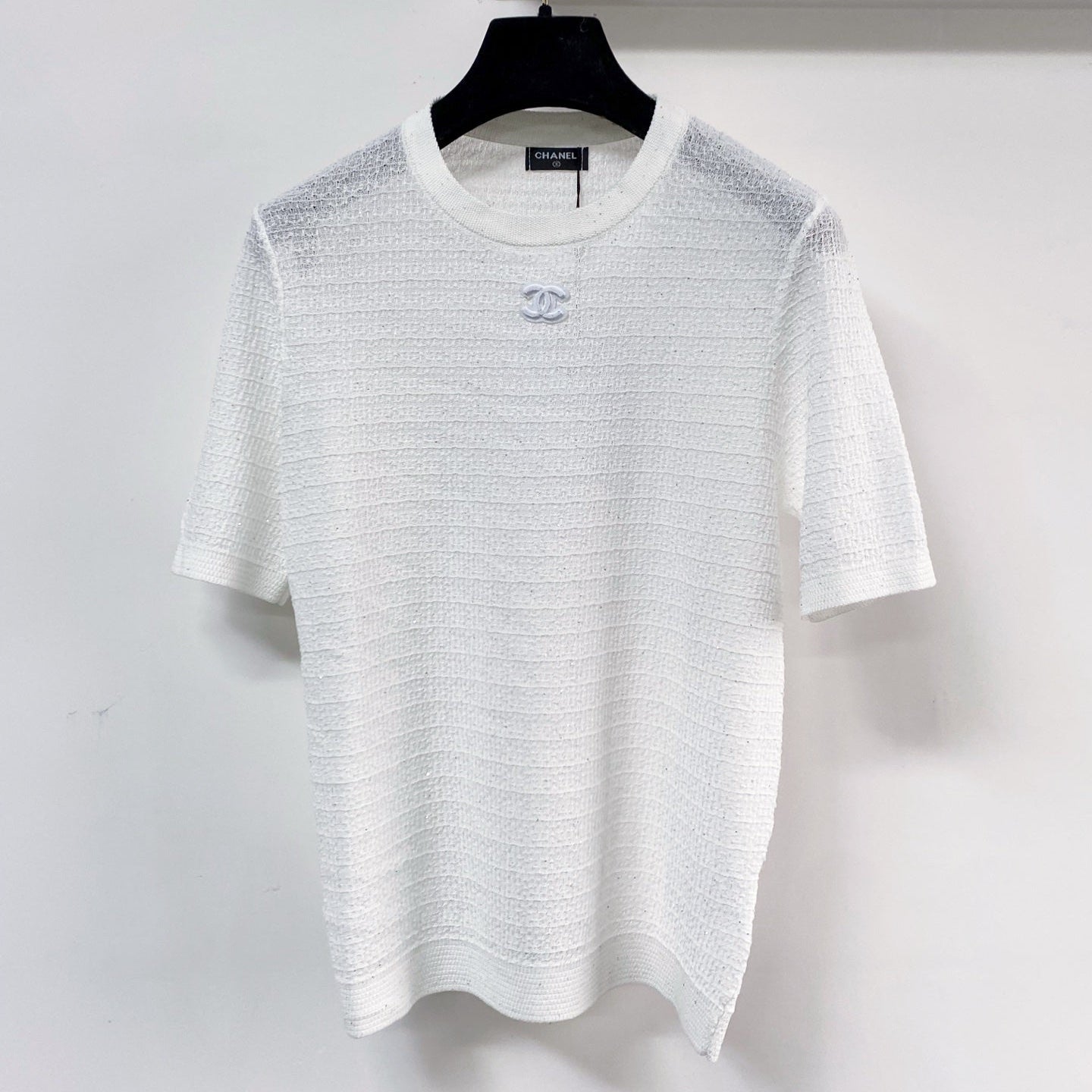 Chanel Short-Sleeve T-Shirt White in Tencel 125447