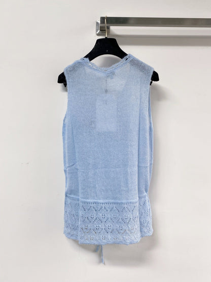 Chanel Vest Blue in Wool 125439