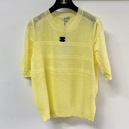 Chanel Short-Sleeve T-Shirt Yellow in Acrylic 125437