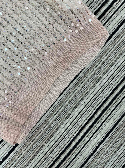 Chanel Knit Short-sleeve Pink in Wool 133523