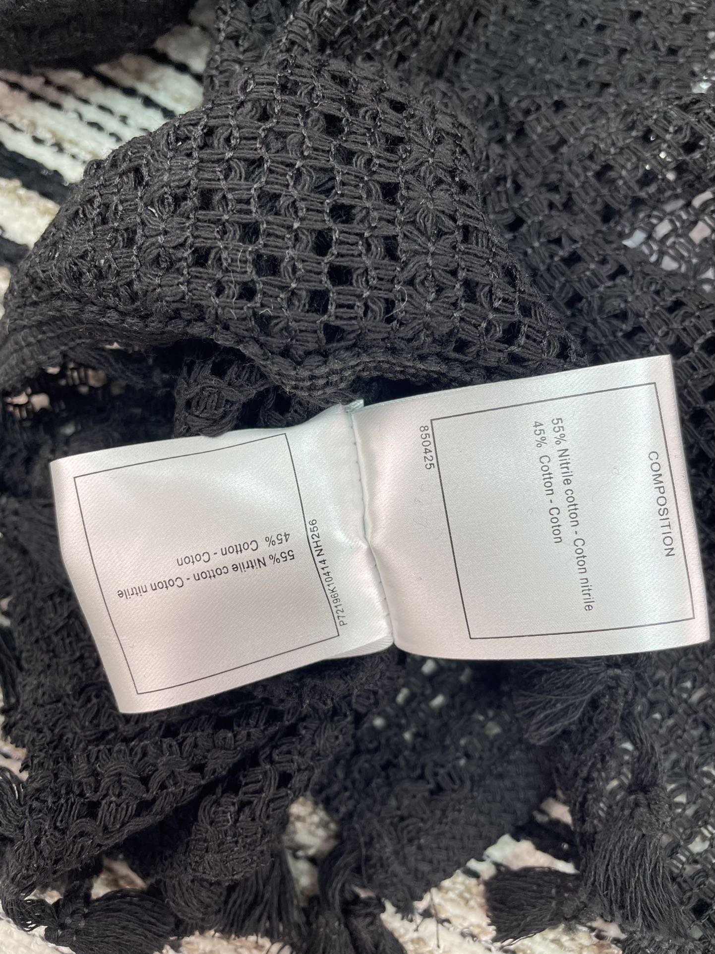 Chanel Knit Short-sleeve Top Black in Cotton 133517
