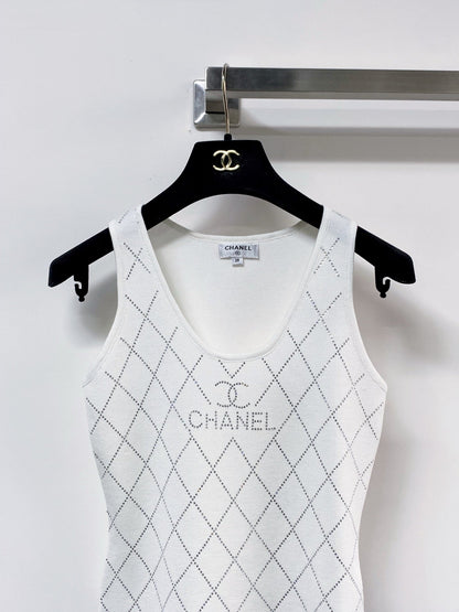 Chanel Tank Top White in Cashmere 125424