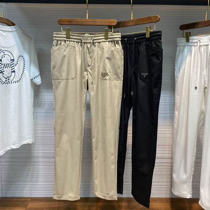 PRA26SS Drawstring Casual Pants in Cotton Twill 134819
