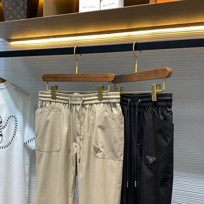 PRA26SS Drawstring Casual Pants in Cotton Twill 134819