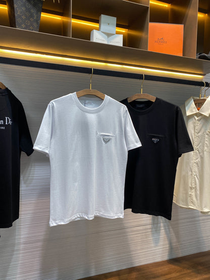 PRA26SS  Neck Short-Sleeve T-Shirt in Cotton 963420