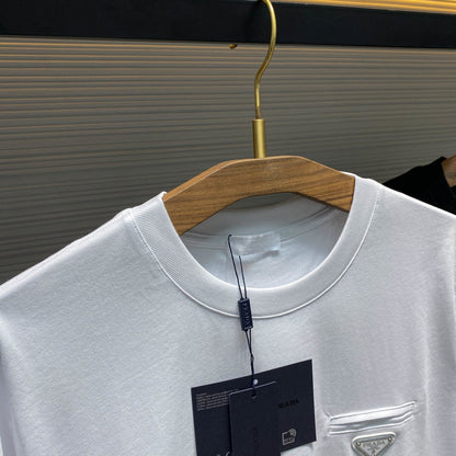 PRA26SS  Neck Short-Sleeve T-Shirt in Cotton 963420