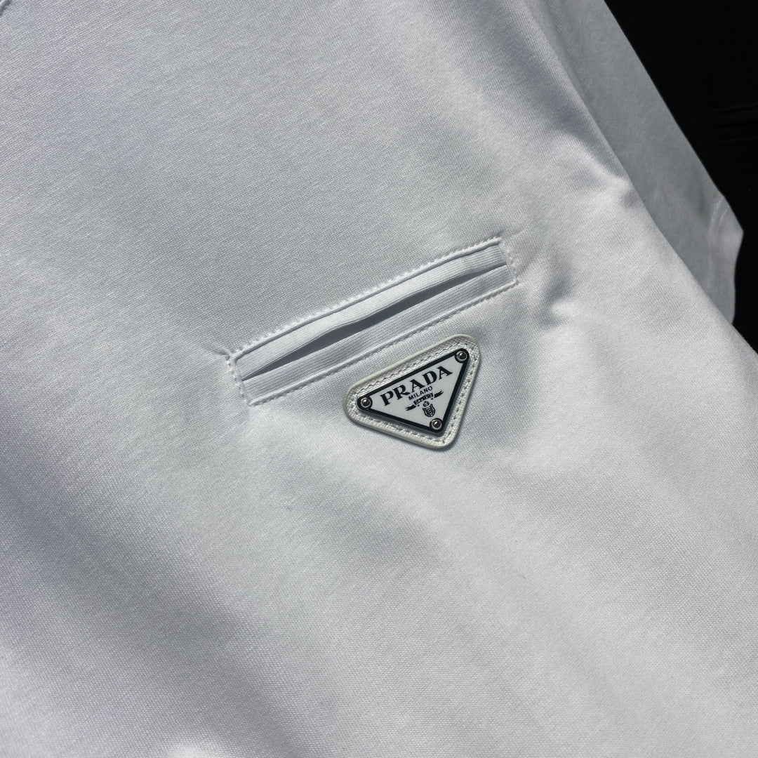PRA26SS  Neck Short-Sleeve T-Shirt in Cotton 963420