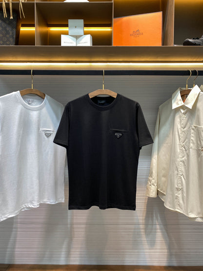 PRA26SS  Neck Short-Sleeve T-Shirt in Cotton 963420