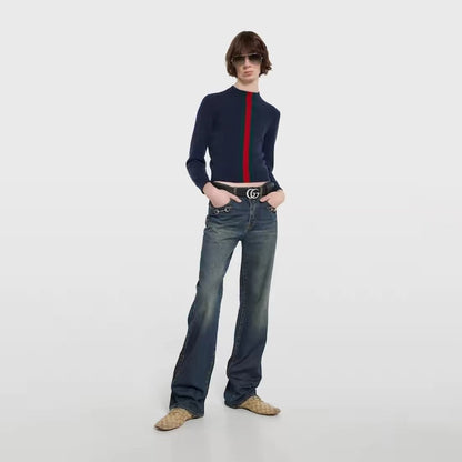 Gucci Washed Distressed Denim Jeans 161137