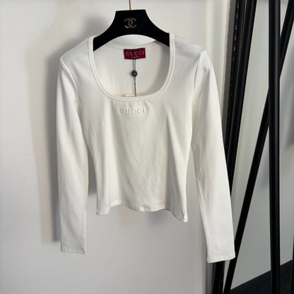 GG  Slim Fit Long Sleeve Base Layer Top in Cotton