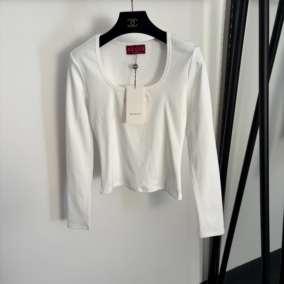 GG  Slim Fit Long Sleeve Base Layer Top in Cotton