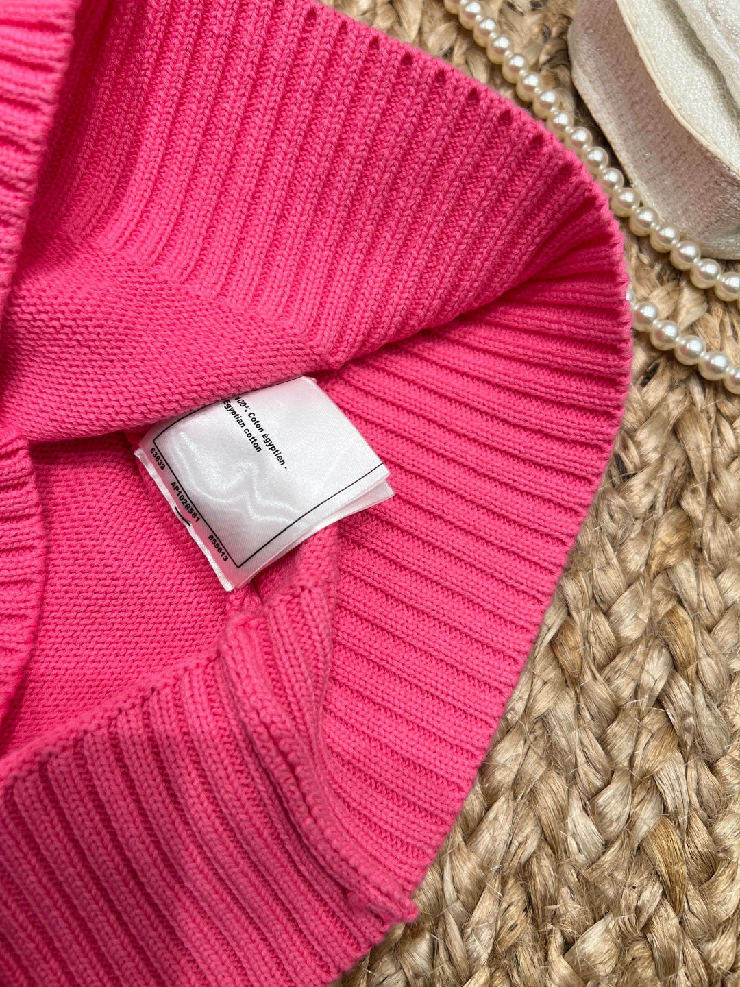 Chanel 26SS Knit Short-sleeved Top Pink in Cotton 161789