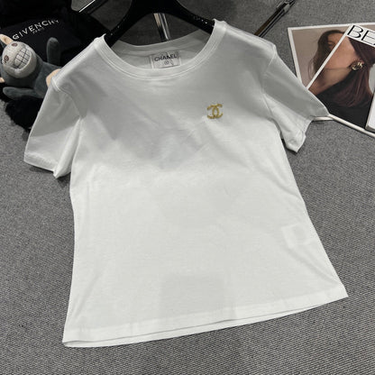 Chanel 26 Classic Crew Neck White in Cotton 161761