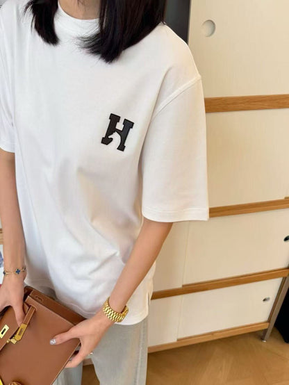 Hermes 26 Short-Sleeve T-Shirt White in Cotton 125006