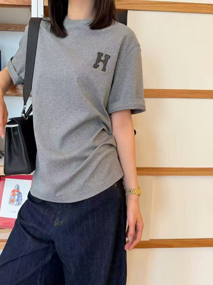 Hermes 26 Short-Sleeve T-Shirt Gray in Cotton 125005
